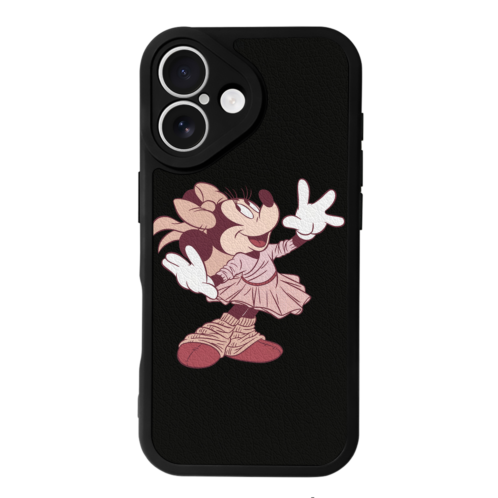 （画像用） ミッキーマウス Mickey Mouse 【iPhone 16シリーズ対応】シリコンスマホケース（レザー調） 材質：シリコン